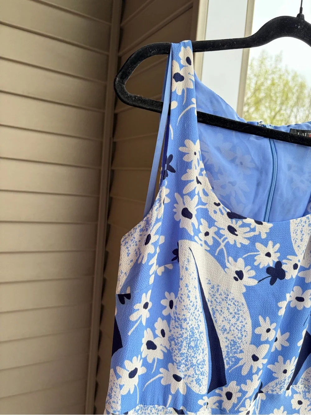 🆕🦋Lauren Ralph Lauren Blue Floral Midi Dress Belted Fit & Flare Summer Size 6 - Picture 12 of 17
